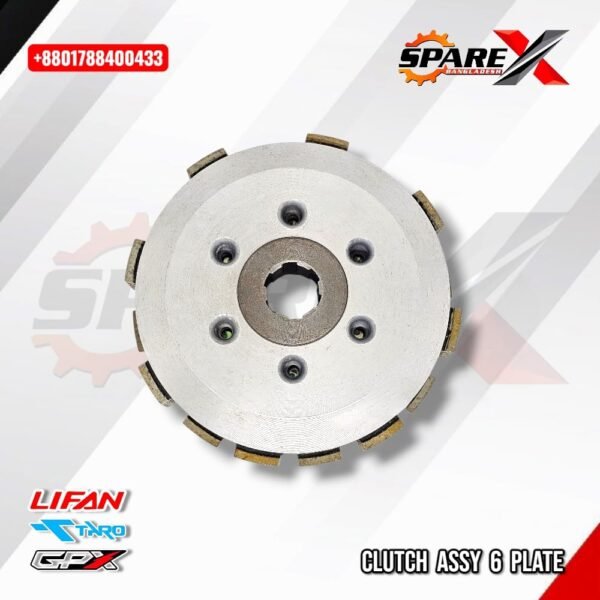 CLUTCH ASSEMBLY 6 PLATE LIFAN GPXDEMON TAROGP