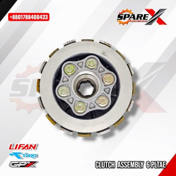 CLUTCH ASSEMBLY 6 PLATE LIFAN GPXDEMON TAROGP